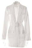 Plain Lapel Collar Open Pockets Winter Outfits Jacket