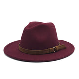 Paziye Hat Suede Belt Woolen Hat