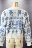 Jingle Bell Knit Open Front Button Sweater Cardigans