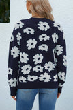 Flower Knitting Pullover Sweater
