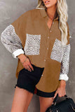 Corduroy Long Sleeve Button Down Shirts Casual Jacket