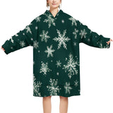Oversized Wearable Blanket Christmas Print Hoodie With Pocket