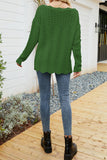 Plain Hollow Out Long Sleeve Sweater