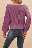 Off Shoulder Cable Knit Sweaters