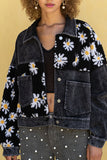 Daisy Print Patchwork Corduroy Jacket