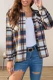 Women's Urban Style Loose Single-breasted Plaid Coat