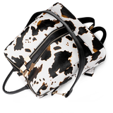 Paziye Leopard Print Cow Backpack