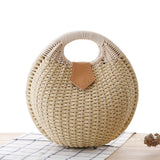 Shell Shaped Straw Woven Tote Bag