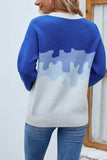 Gradient Color Block Pullover Sweaters