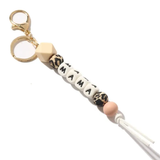 Paziye Alphabet Silicone Bead Keychain
