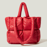 Space Cotton Luxury Designer Handbag Large Tote Winter New Soft Padded Shoulder Bags for Women Autumn Trend Crossbody Bag