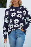 Flower Knitting Pullover Sweater