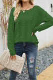 Plain Hollow Out Long Sleeve Sweater
