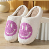 Couple home smiley face soft plush comfy warm slippers