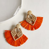 Paziye Raffia Tassels Earrings