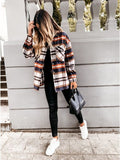 Plaid Flannel Shacket Jacket Women