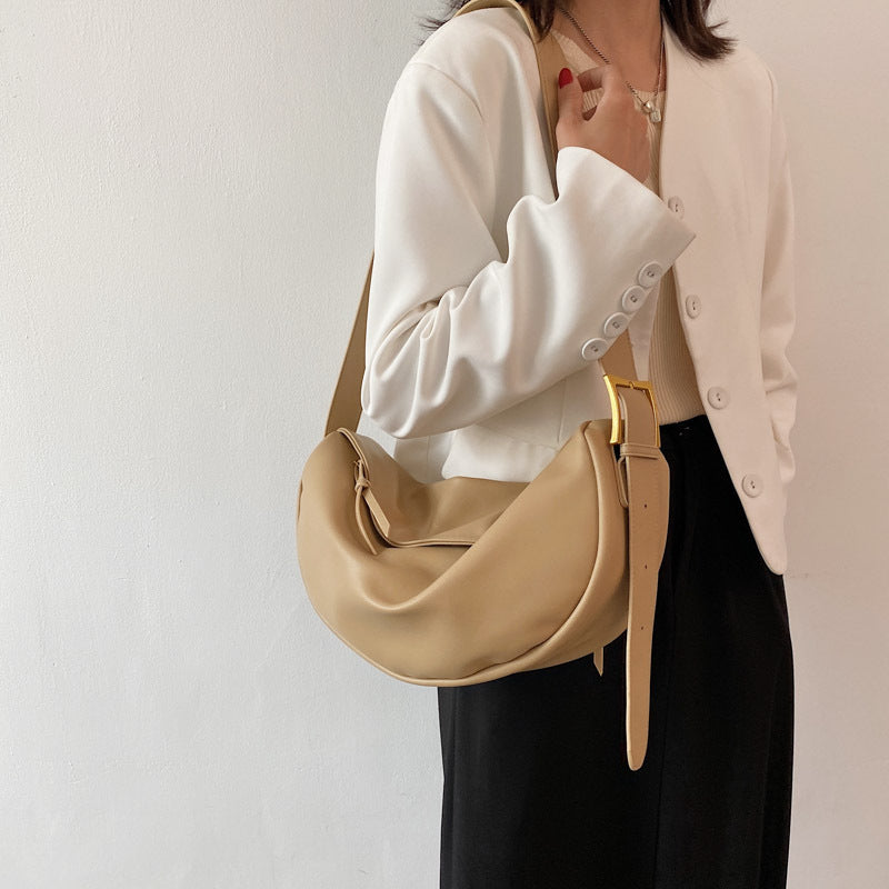 Retro Korean Style Dumpling Bag Shoulder Messenger Bag