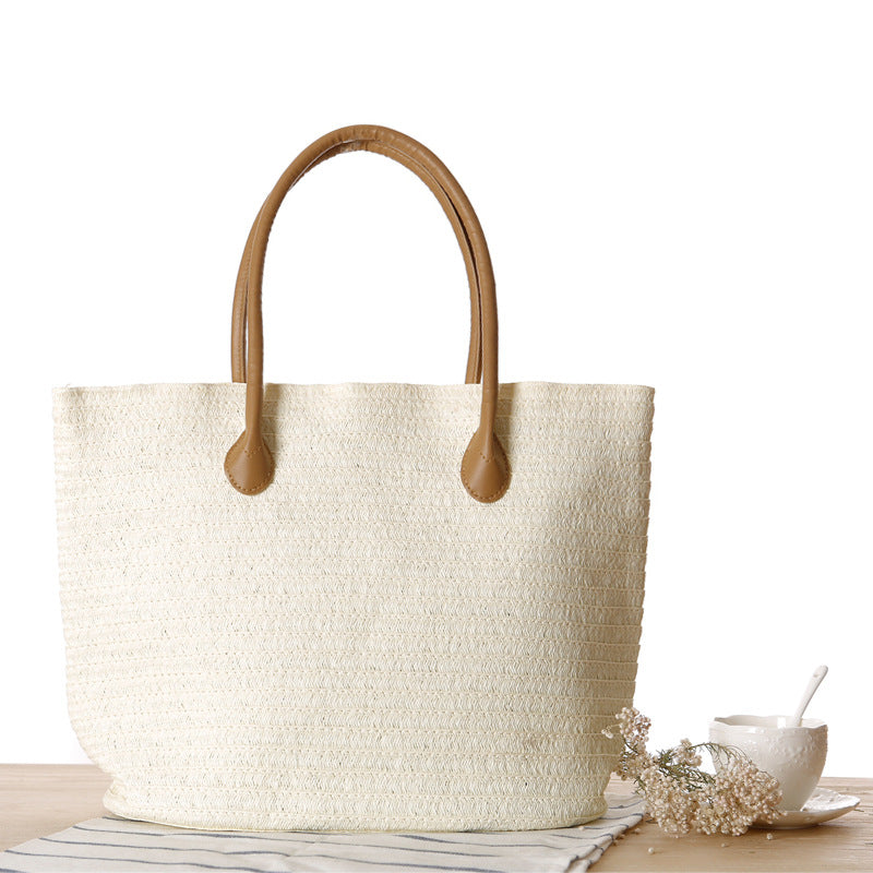Women's Shoulder Handbag Woven Straw Beach Tote Bag