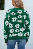 Flower Knitting Pullover Sweater