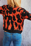 Leopard Knit Short Length Pullover Winter Outfits Sweaters