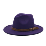 Paziye Hat Suede Belt Woolen Hat
