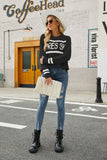 Fall Outfits Apres Ski Letter Knit Pullover Sweaters