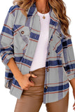 Women's Plaid Cardigan Loose Casual Coat