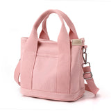 Handbag with Zipper Women Canvas Bag Top Handle Satchel Bags Shoulder Bag
