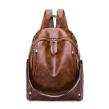 Paziye Brown Vintage Japanese Shoulder Backpack