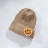 Paziye Fashionable knitted smiley beanie hat