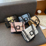 Women's Snake Print Square Shoulder Bag Crossbody Bags