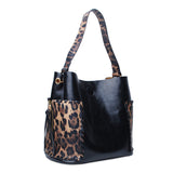 Paziye Leopard Print PU Magnetic Buckle Shoulder Bag