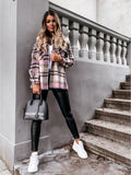 Plaid Flannel Shacket Jacket Women