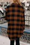 Turn-down Collar Pumpkin Plaid Shirt Winter Outfits Coat