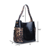 Paziye Leopard Print PU Magnetic Buckle Shoulder Bag