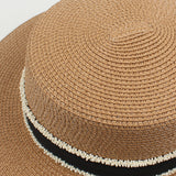 Paziye Flat Brim Straw Hat