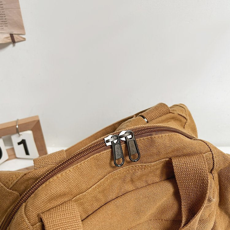 Minimalist Canvas Backpack Vintage School Backpack