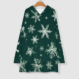Oversized Wearable Blanket Christmas Print Hoodie With Pocket