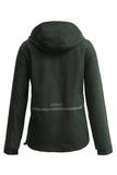 Plain Open Zipper Pockets Winter Outfits Hooded Outdoor Jackets
