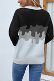 Gradient Color Block Pullover Sweaters