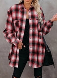 Plaid Flannel Shacket Jacket Women