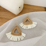 Paziye Hand Woven Rattan Earrings