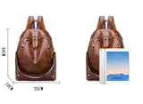 Paziye Brown Vintage Japanese Shoulder Backpack