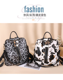 Paziye Leopard Print Cow Backpack