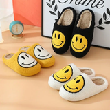 Couple home smiley face soft plush comfy warm slippers
