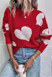 Heart Knitting Pullover autumn outfits Sweater