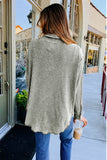 Plain Waffle Knit Open Button Pockets Winter Outfits Shirts