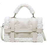 Paziye Sherpa Lined Quilted Briefcase Crossbody