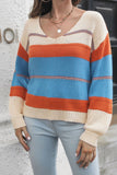Winter Outfits Colorblock Knitting Pullover Sweater