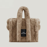 Faux Fur Large Tote Bag Designer Soft Plush Women Handbags Pluffy Shoulder Crossbody Bags Warm Winter Big Shopper Purses